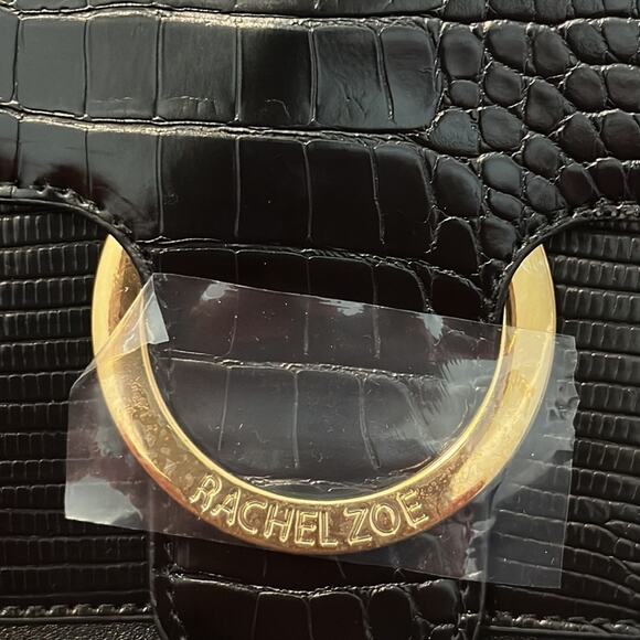 Rachel Zoe IRIM Black Crossbody Bag with Gold Ring Accent NWT - Picture 9 of 14